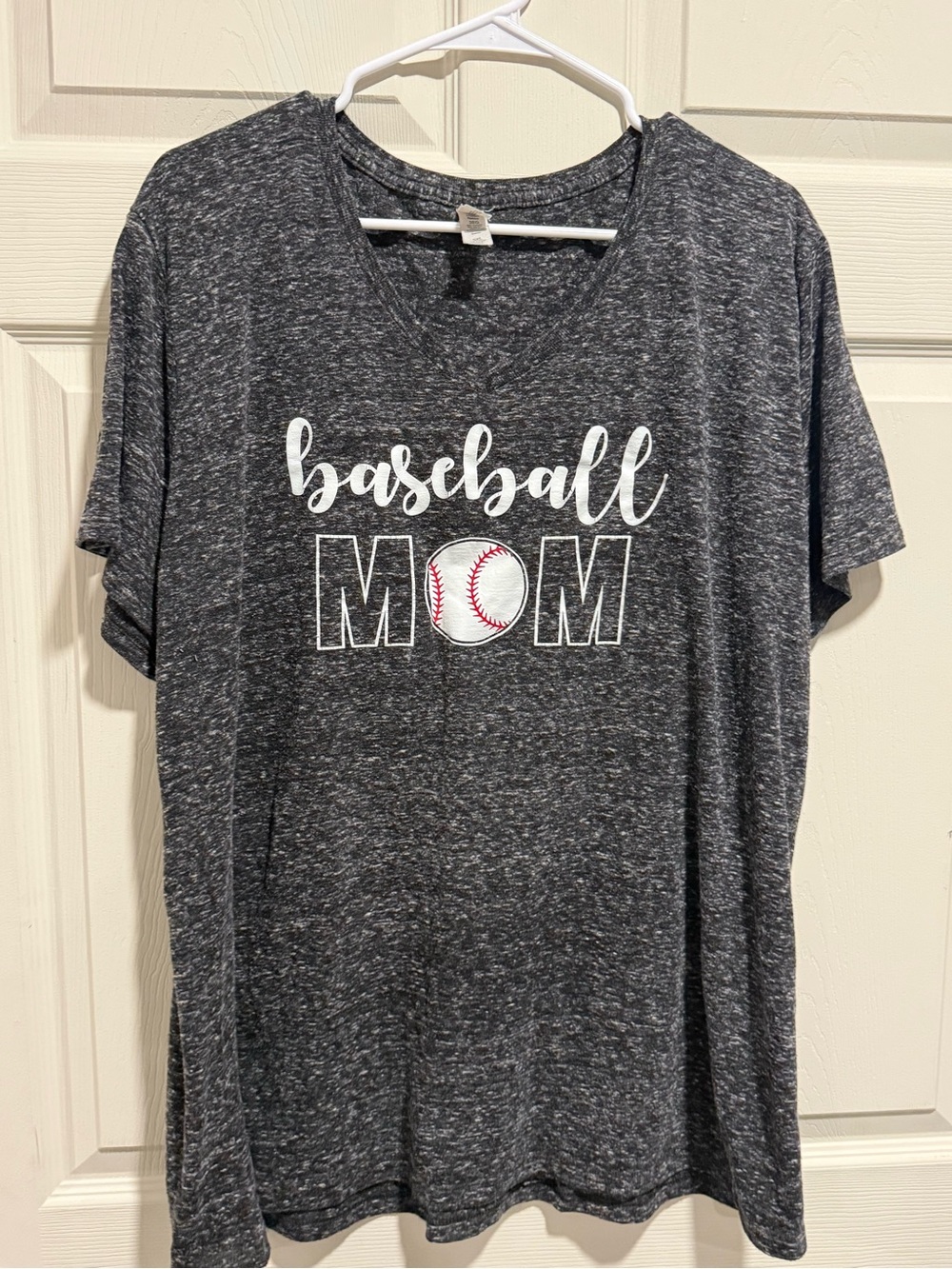 Baseball Mom Graphic Tee - Dark Gray